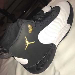 Size 7 Jordan Jumpman Pro Black White MetallicGold